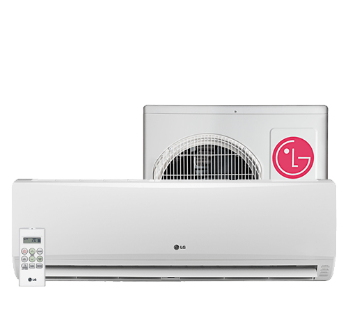 Imagem de um ar-condicionado com a marca LG