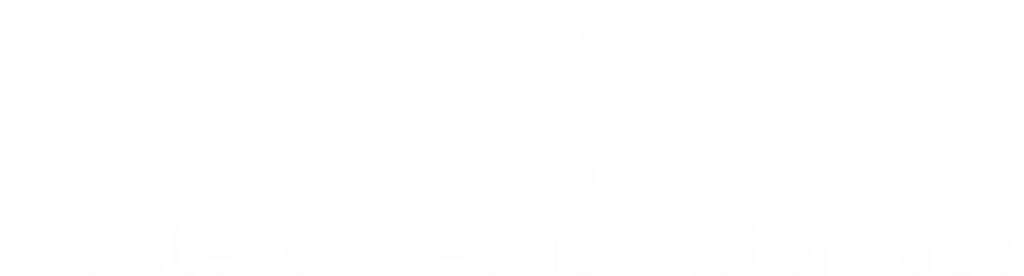 Logomarca Resolv Assistência Técnica Autorizada em branco.